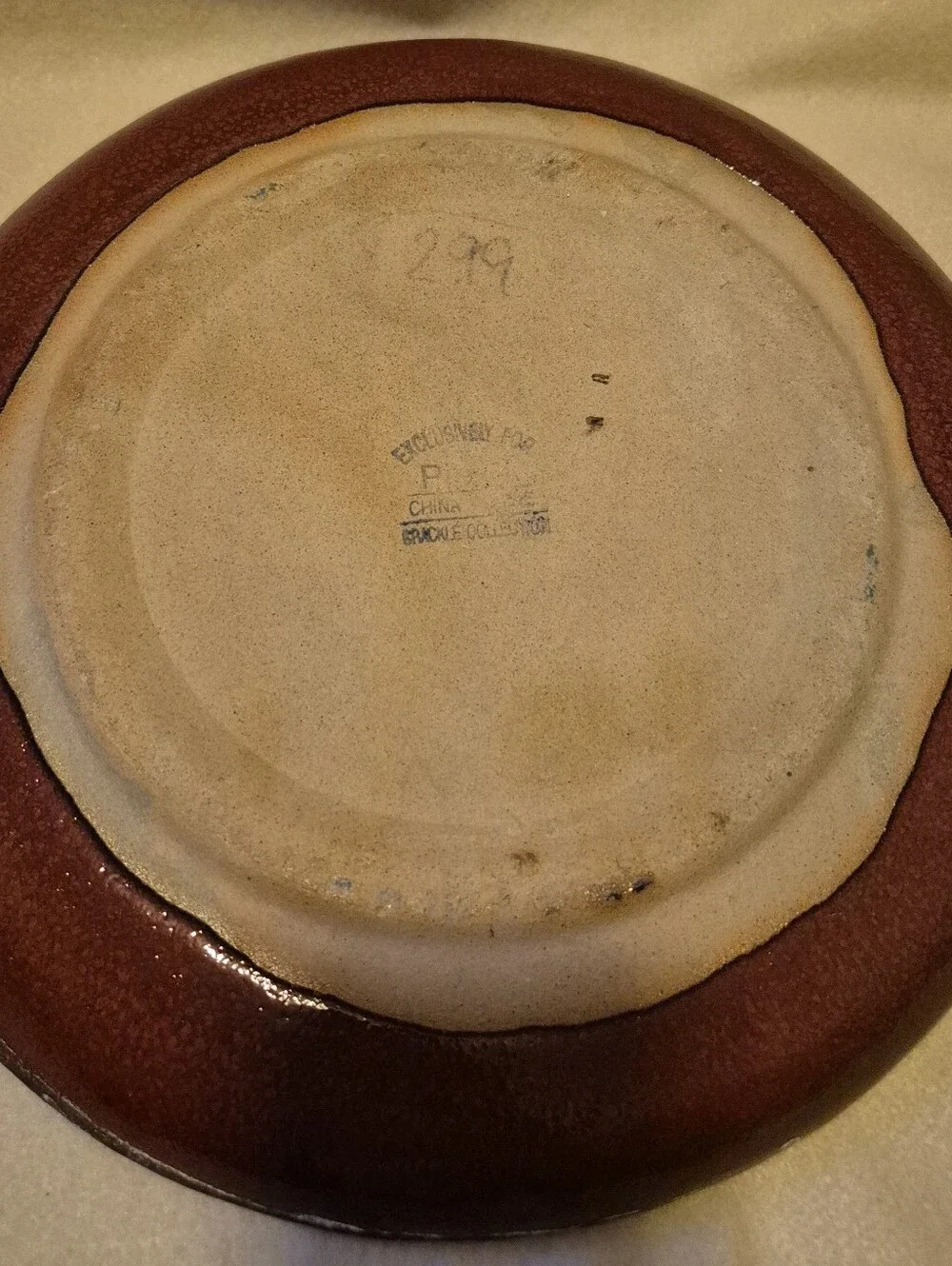 Vintage Retired Pier 1 Charger Platter From The Crackle Line set of two